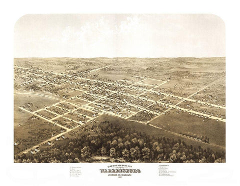 Warrensburg Missouri - Ruger 1869 Black Ornate Wood Framed Art Print with Double Matting by Ruger