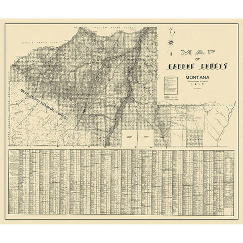 Carbon Montana Landowner - Gibson 1912 Black Modern Wood Framed Art Print with Double Matting by Gibson