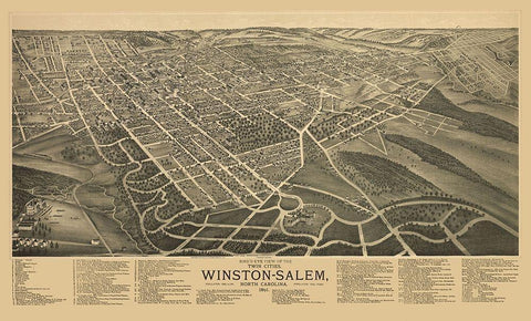 Winston Salem North Carolina - Ruger 1891 White Modern Wood Framed Art Print with Double Matting by Ruger