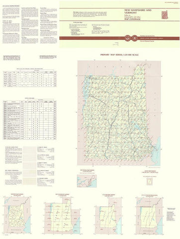 New Hampshire Vermont Quad - USGS 1993 Black Ornate Wood Framed Art Print with Double Matting by USGS