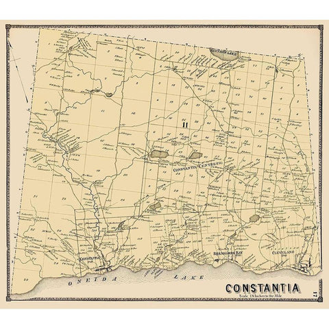 Constantia New York Landowner - Stone 1867 White Modern Wood Framed Art Print by Stone