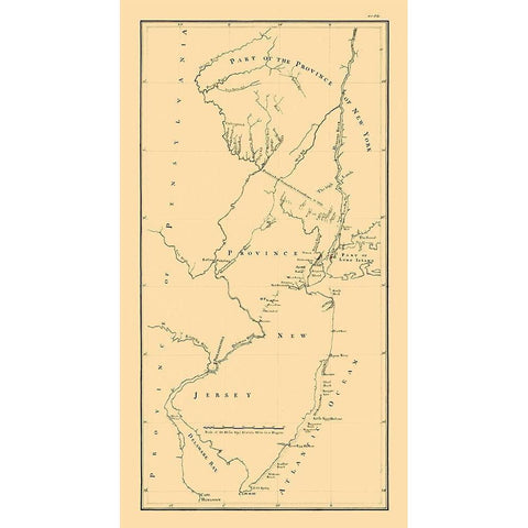 New York -1769 White Modern Wood Framed Art Print by Unknown
