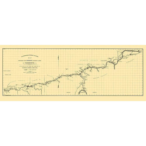 Hillsborough and Cincinnati Railroad - Jacobil Gold Ornate Wood Framed Art Print with Double Matting by Jacobil