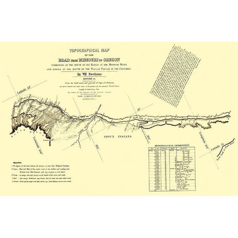 Oregon Trail Wyoming 3 of 7 - Fremont 1846 Black Modern Wood Framed Art Print by Fremont