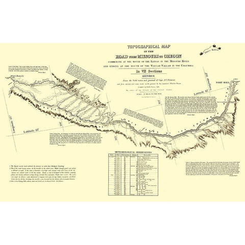 Oregon Trail Idaho 6 of 7 - Fremont 1846 White Modern Wood Framed Art Print by Fremont