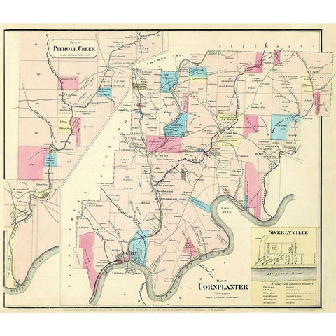Cornplanter Pennsylvania Landowner - Mayer 1865 Gold Ornate Wood Framed Art Print with Double Matting by Mayer