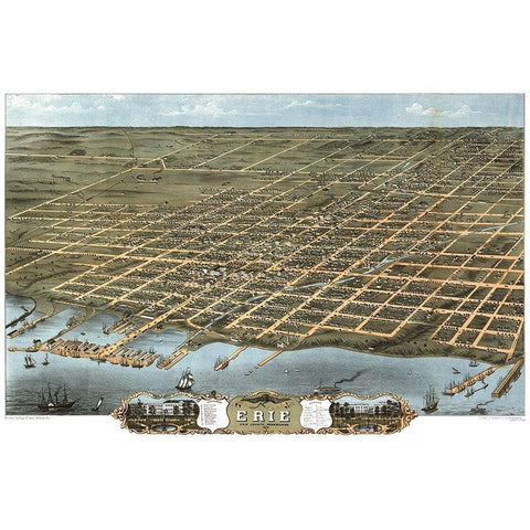 Erie Pennsylvania - Ruger 1870 Black Modern Wood Framed Art Print with Double Matting by Ruger