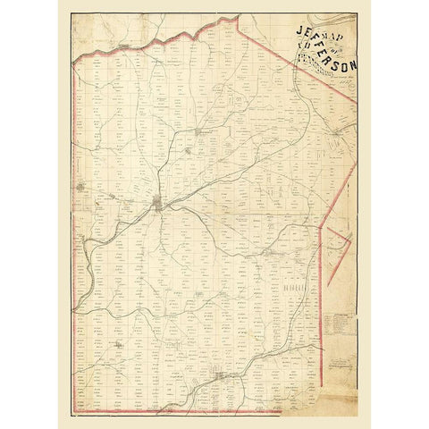 Jefferson County Pennsylvania - Gillespie 1857 White Modern Wood Framed Art Print by Gillespie
