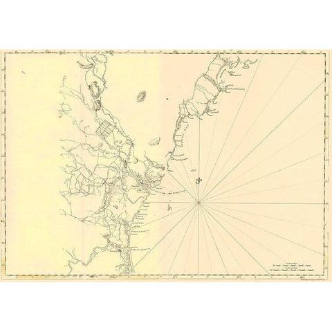 New England Cape Elizabeth Newburyport Black Modern Wood Framed Art Print with Double Matting by Des Barres