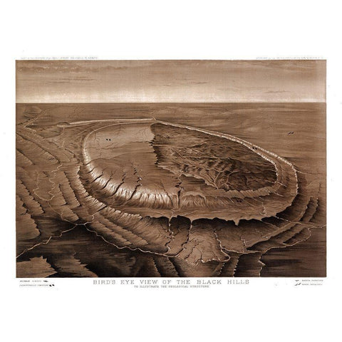 Black Hills South Dakota - Powell Gold Ornate Wood Framed Art Print with Double Matting by Powell