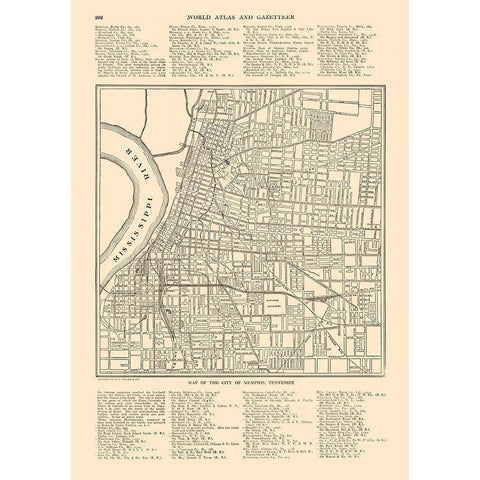 Memphis Tennessee - Reynold 1921 Gold Ornate Wood Framed Art Print with Double Matting by Reynold