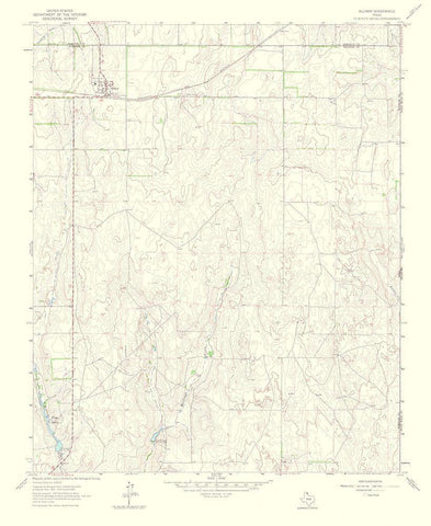 Allison Texas Quad - USGS 1965 White Modern Wood Framed Art Print with Double Matting by USGS