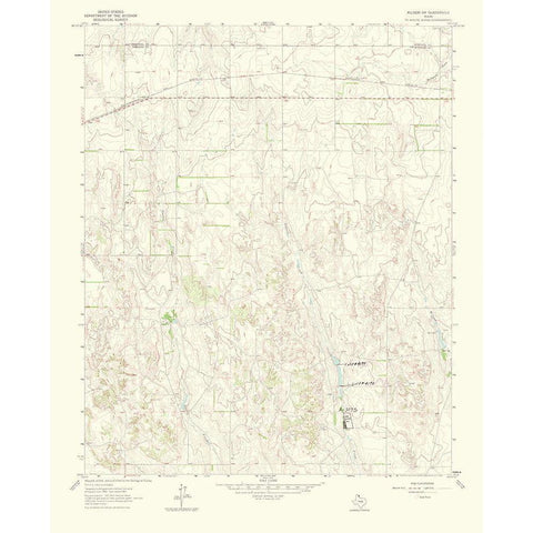 Allison Southwest Texas Quad - USGS 1969 Black Modern Wood Framed Art Print by USGS