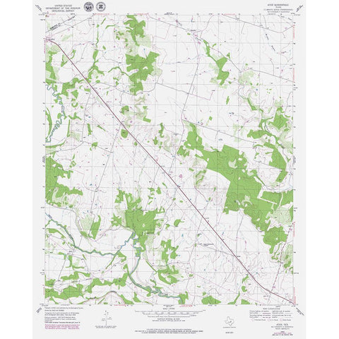 Ater Texas Quad - USGS 1955 Black Modern Wood Framed Art Print with Double Matting by USGS