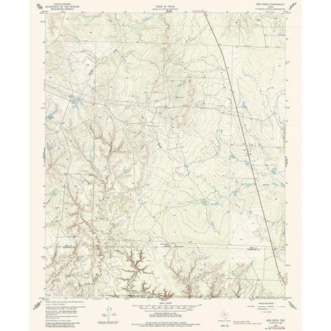 Bob Creek Texas Quad - USGS 1959 White Modern Wood Framed Art Print by USGS