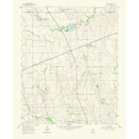 Briscoe Texas Quad - USGS 1965 Black Modern Wood Framed Art Print with Double Matting by USGS