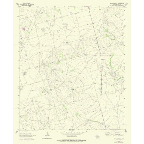 Bryant Ranch Texas Quad - USGS 1964 Black Modern Wood Framed Art Print with Double Matting by USGS