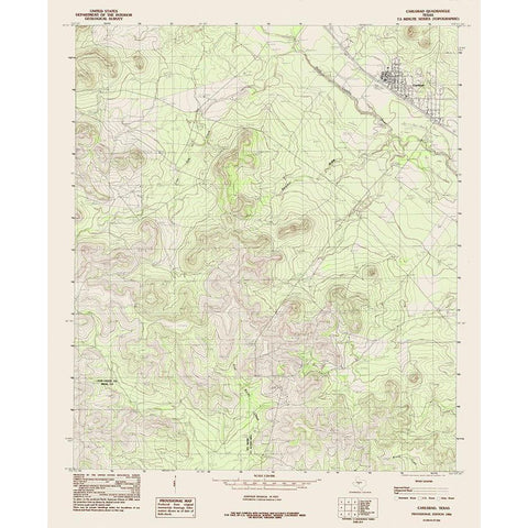 Carlsbad Texas Quad - USGS 1984 Black Modern Wood Framed Art Print with Double Matting by USGS