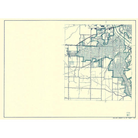 Dallas Texas Cities 2 of 4 - Highway Dept 1936 Black Modern Wood Framed Art Print with Double Matting by Highway Dept