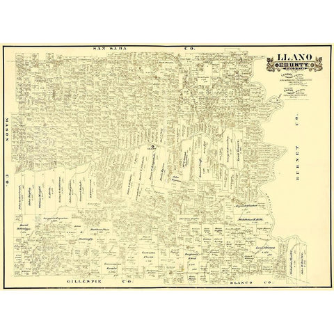 Llano Texas Landowner - Gast 1890 Black Modern Wood Framed Art Print by Gast