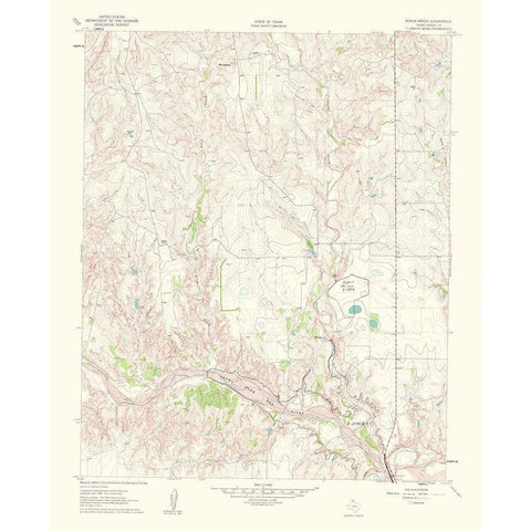 Roach Ranch Texas Quad - USGS 1963 Black Modern Wood Framed Art Print by USGS
