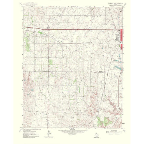 Shamrock West Texas Quad - USGS 1967 Black Modern Wood Framed Art Print by USGS