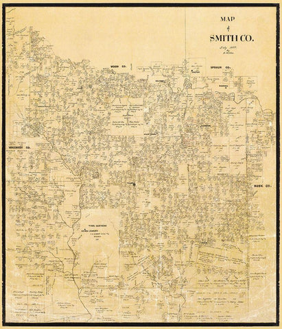 Smith Texas Landowner - Willke 1855 Black Ornate Wood Framed Art Print with Double Matting by Willke