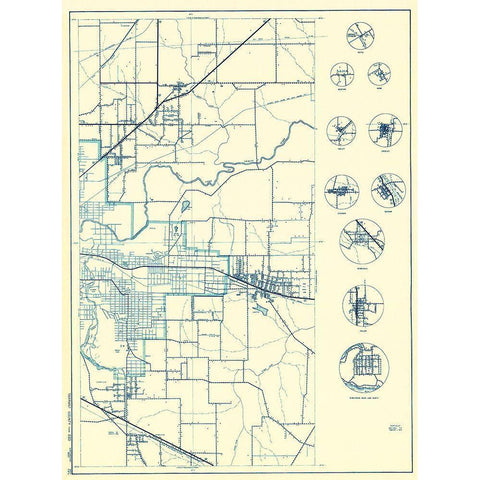 Tarrant Texas - 1936 White Modern Wood Framed Art Print by Unknown