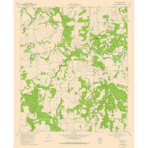 Thrifty Texas Quad - USGS 1969 Black Modern Wood Framed Art Print with Double Matting by USGS