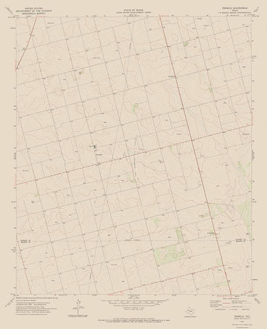Tenmile Texas Quad - USGS 1970 White Modern Wood Framed Art Print with Double Matting by USGS