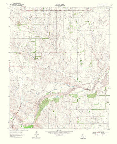 Twitty Texas Quad - USGS 1965 White Modern Wood Framed Art Print with Double Matting by USGS