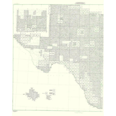 Texas West Texas Quad - USGS 1975 White Modern Wood Framed Art Print by USGS