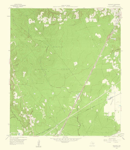 Westcott Texas Quad - USGS 1959 Black Ornate Wood Framed Art Print with Double Matting by USGS
