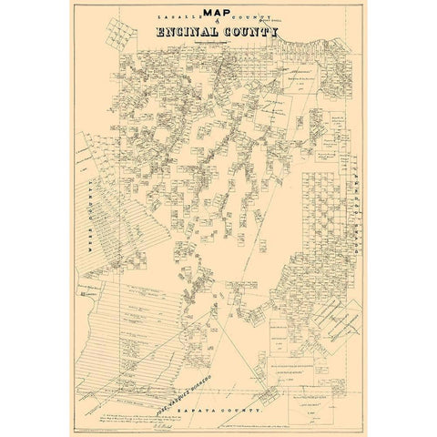 Encinal, Webb Texas - Walsh 1879 White Modern Wood Framed Art Print by Walsh