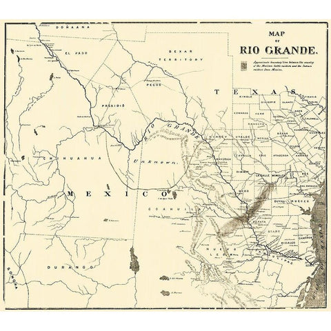 Rio Grande - 1878 White Modern Wood Framed Art Print by Unknown