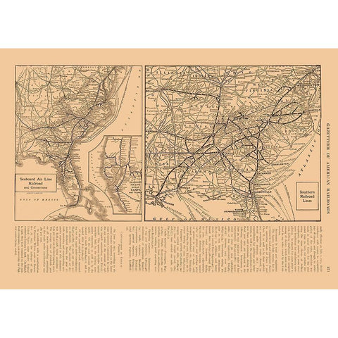 South West US - Railroad - Reynold 1921 Black Modern Wood Framed Art Print with Double Matting by Reynold