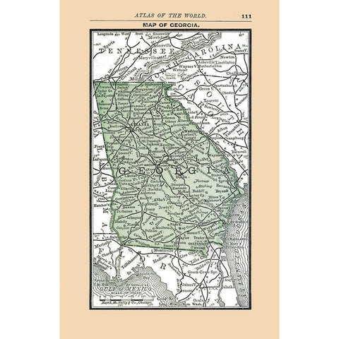 Georgia - Alden 1886 Black Modern Wood Framed Art Print with Double Matting by Alden