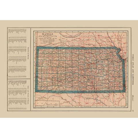 Kansas - Reynold 1921 White Modern Wood Framed Art Print by Reynold