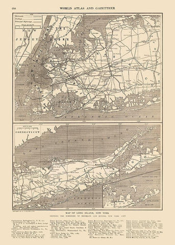 Long Island - New York - Reynold 1921 White Modern Wood Framed Art Print with Double Matting by Reynold