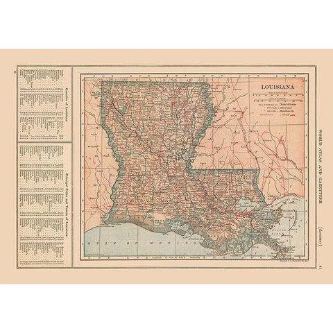 Louisiana - Reynold 1921 Black Modern Wood Framed Art Print with Double Matting by Reynold