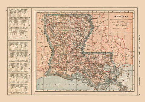 Louisiana - Reynold 1921 White Modern Wood Framed Art Print with Double Matting by Reynold