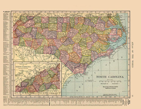 North Carolina - Hammond 1910 White Modern Wood Framed Art Print with Double Matting by Hammond