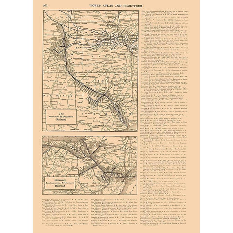 Colorado, Delaware, Lackawanna Black Modern Wood Framed Art Print with Double Matting by Reynold