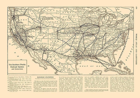 Southern Pacific Railroad - Reynold 1921 White Modern Wood Framed Art Print with Double Matting by Reynold