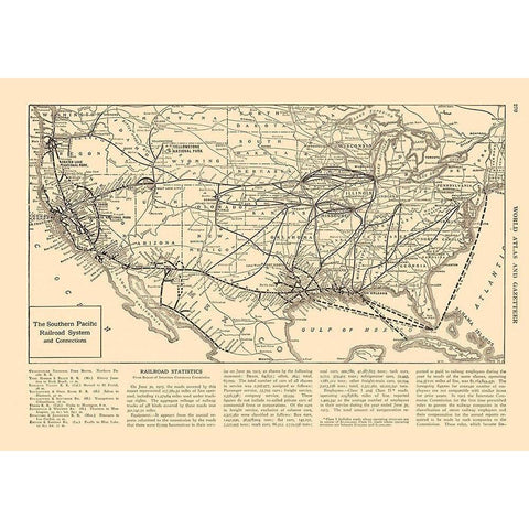 Southern Pacific Railroad - Reynold 1921 White Modern Wood Framed Art Print by Reynold