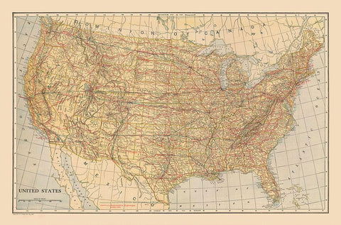 United States - Reynold 1921 White Modern Wood Framed Art Print with Double Matting by Reynold