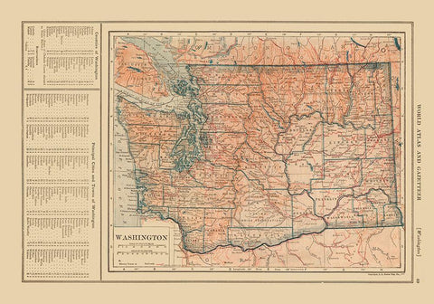 Washington - Reynold 1921 White Modern Wood Framed Art Print with Double Matting by Reynolds