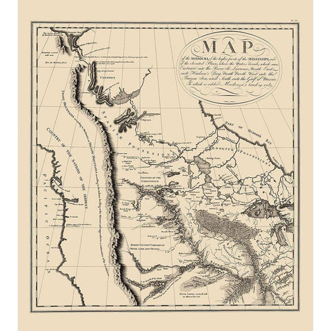 Western North America - Collot 1796 White Modern Wood Framed Art Print by Collot