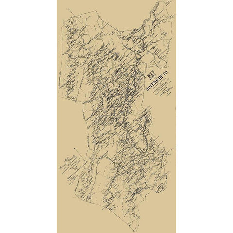 Botetourt County Virginia - Hotchkiss 1885 White Modern Wood Framed Art Print by Hotchkiss