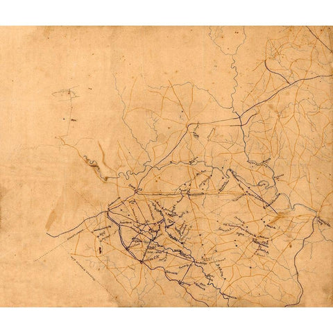 Culpepper County Virginia - 1864 White Modern Wood Framed Art Print by Unknown